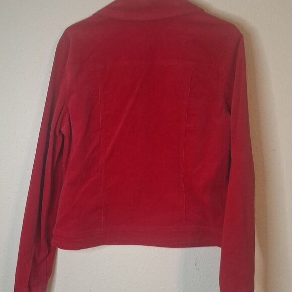 Metrostyle Vibrant Red Corduroy Jacket size 10 tall - Picture 4 of 6